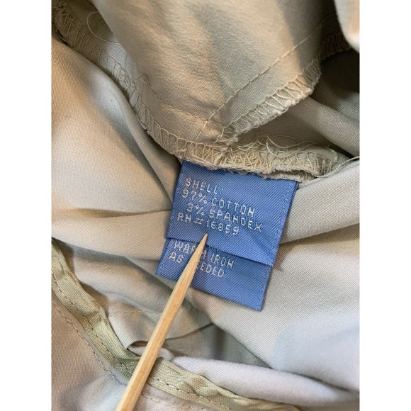 J McLaughlin Pants Women's 12 Cotton‎ Stretch Cropped Chino Khaki Stretch Preppy - Picture 4 of 11